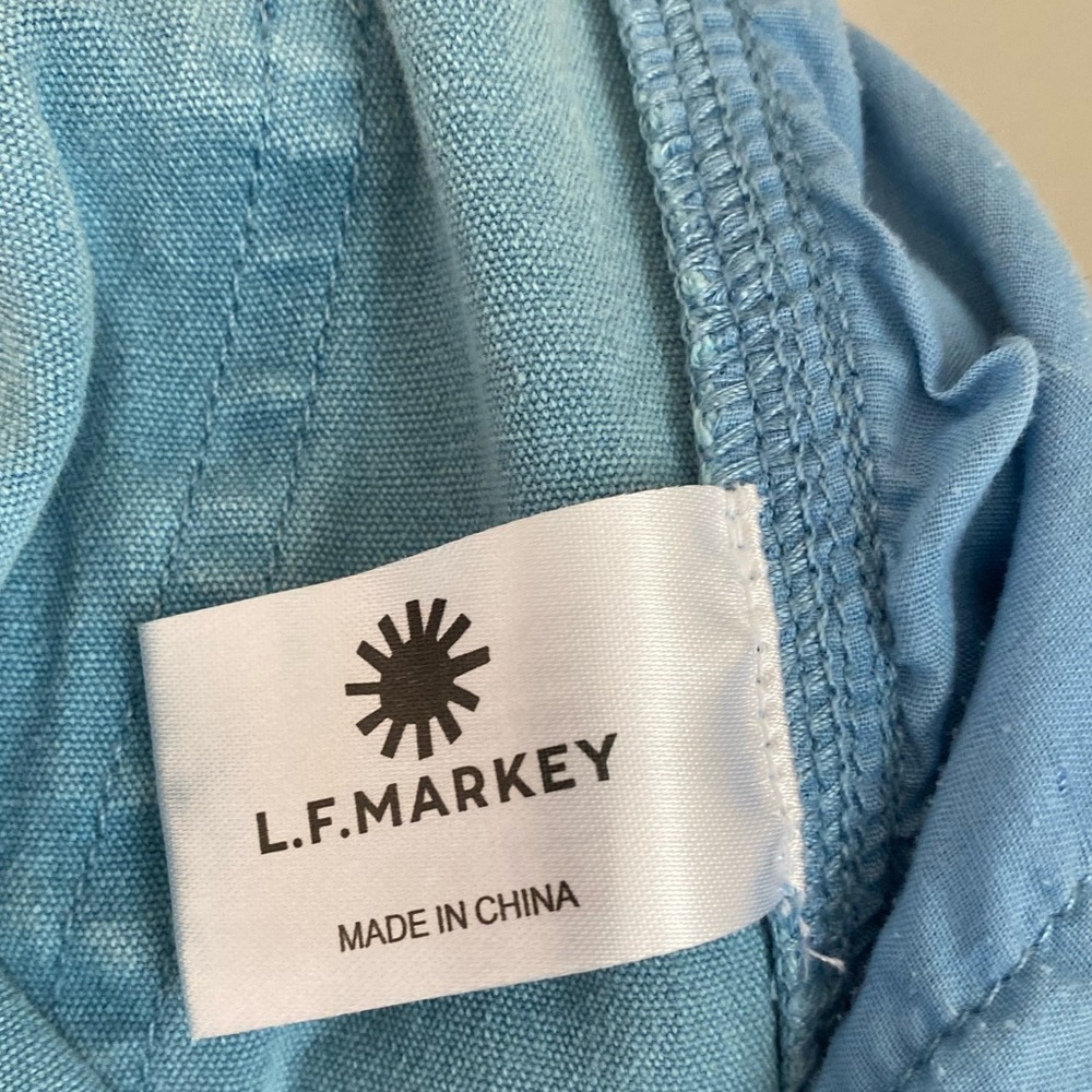 LF MARKEY Light Wash Baggy Wide Leg Elastic High Rise Colin Jeans Size 25 Casual - Picture 10 of 13